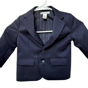 JANIE & JACK Baby Boys Navy Blue Blazer 18–24M  Jacket Formal Preppy Wool Blend